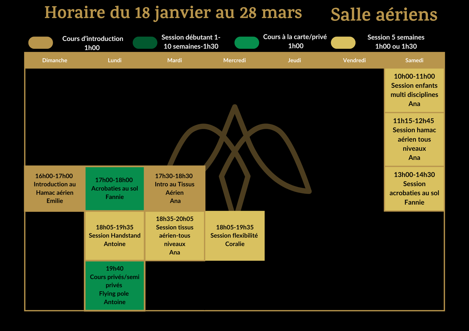 Horaire Aérien Janvier